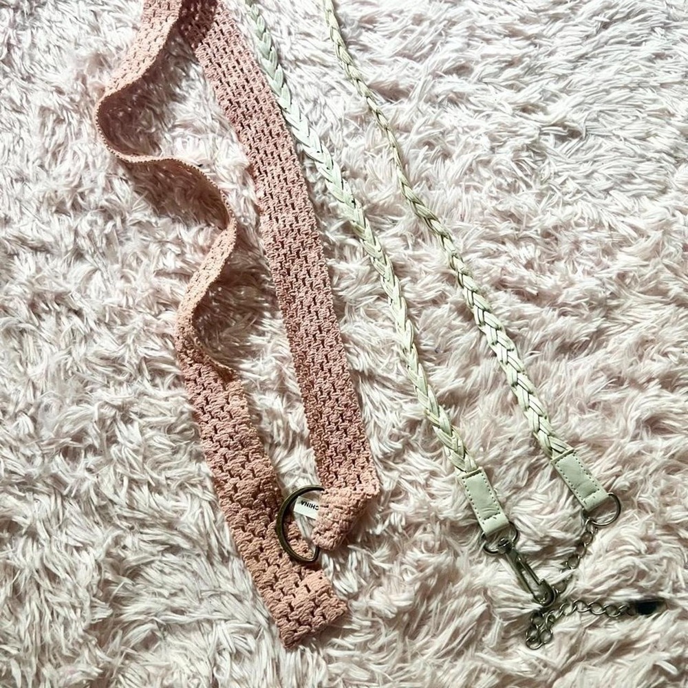 Vintage Y2K Braided Boho Layering Lagenlook Hippie Belt Womens L Earthy Festival